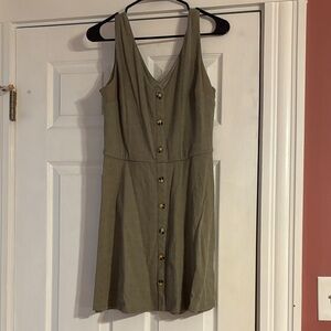 Iz Byer Olive Sleeveless Mini Dress
